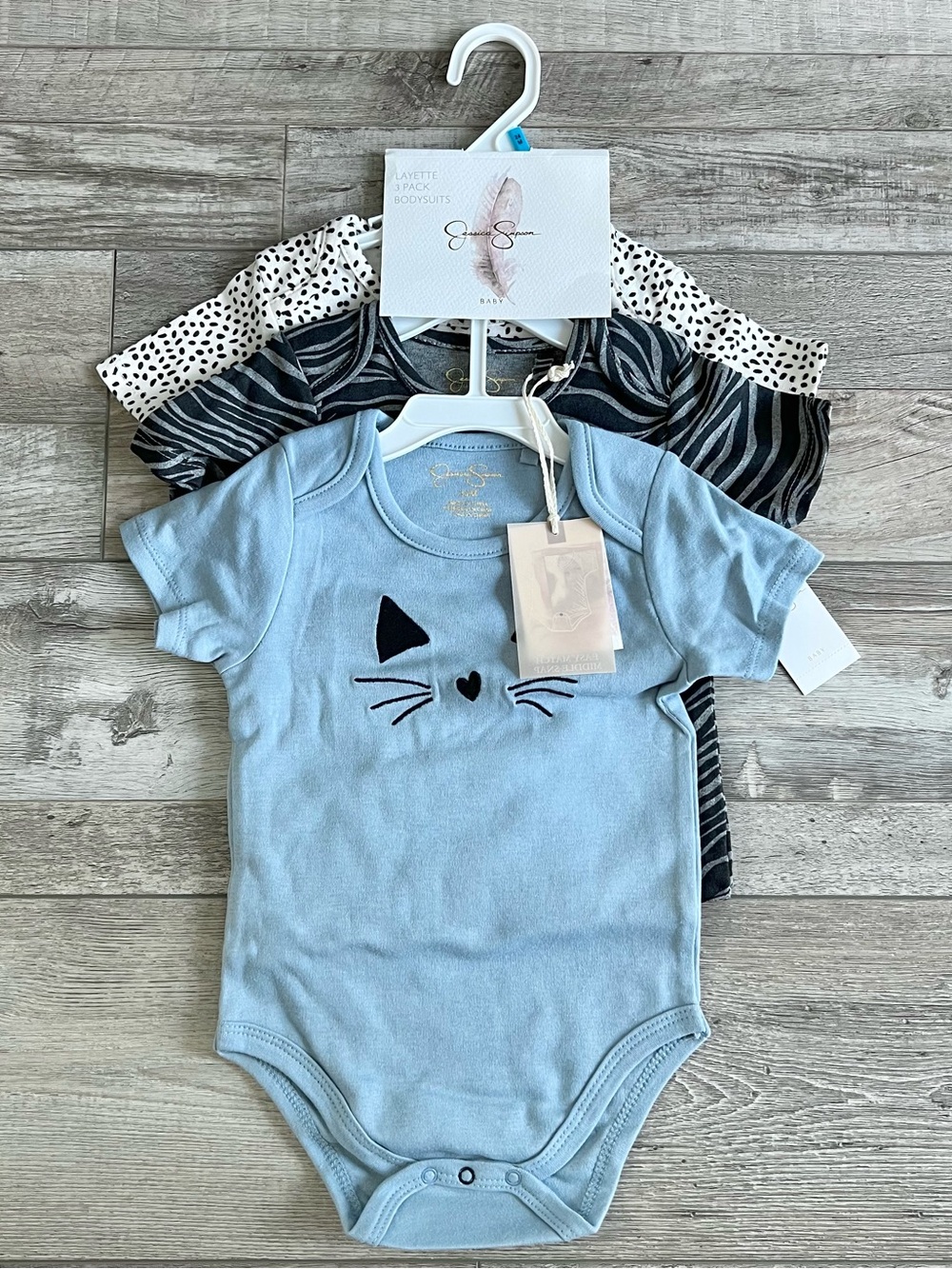 NWT Jessica Simpson Girls Bodysuit 3 Pack Size 24 Months